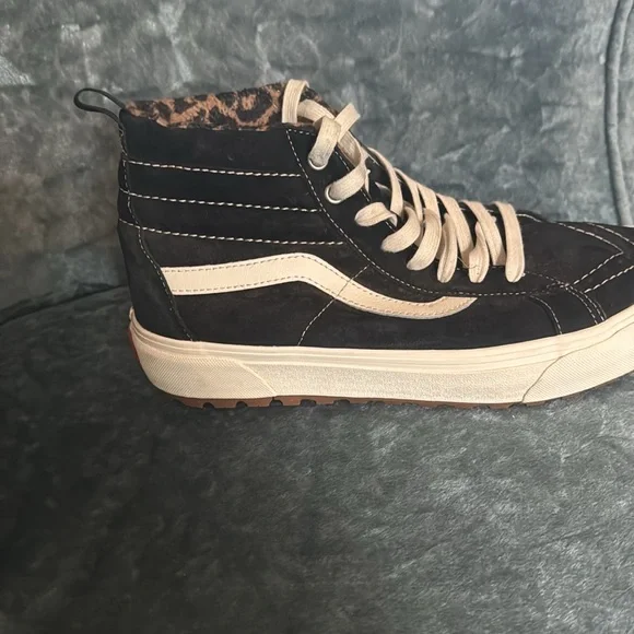 Vans Ultra Crush Leopard Lined Suede Skater High Tops Men’s 8.5 - Picture 11 of 13